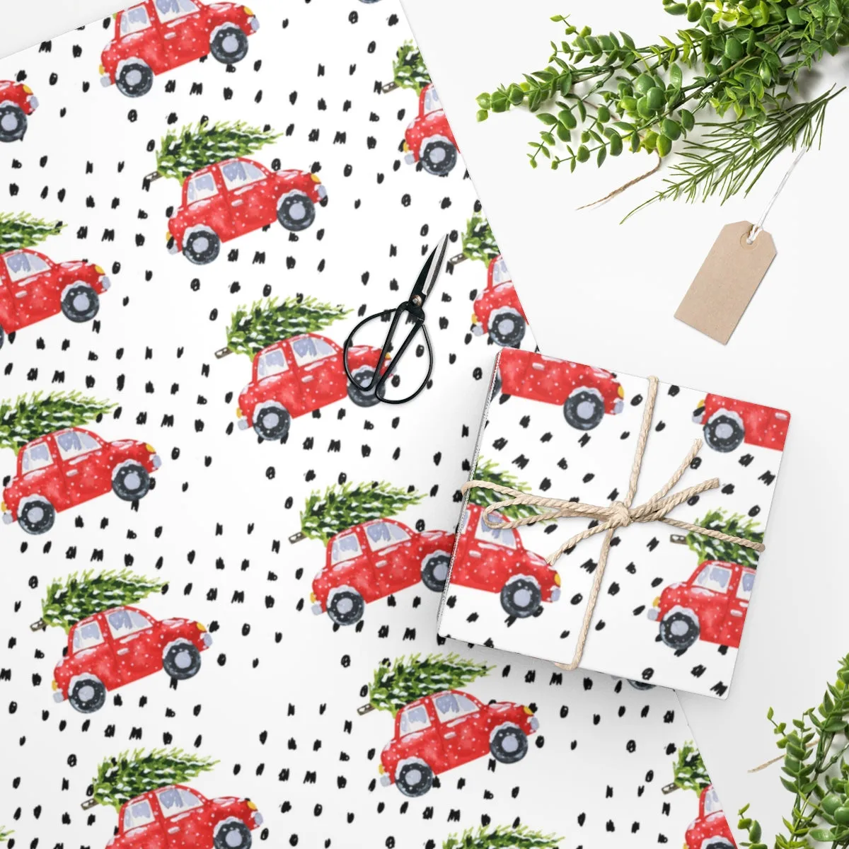 Christmas Cars Wrapping Paper