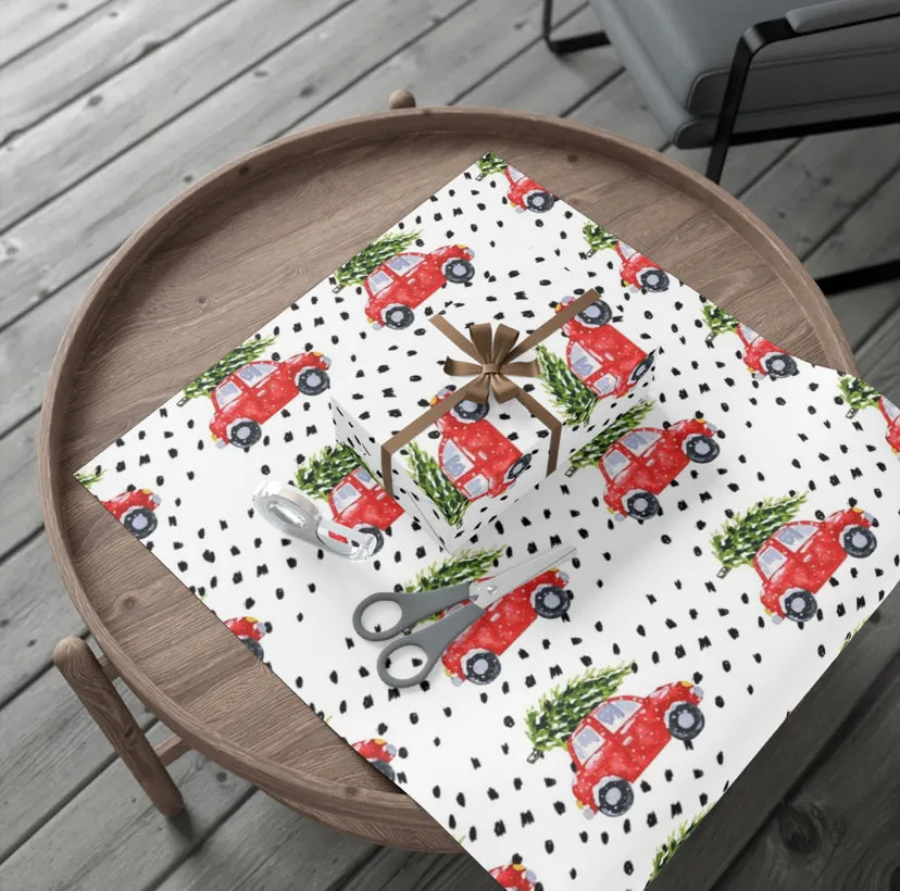 Christmas Cars Wrapping Paper