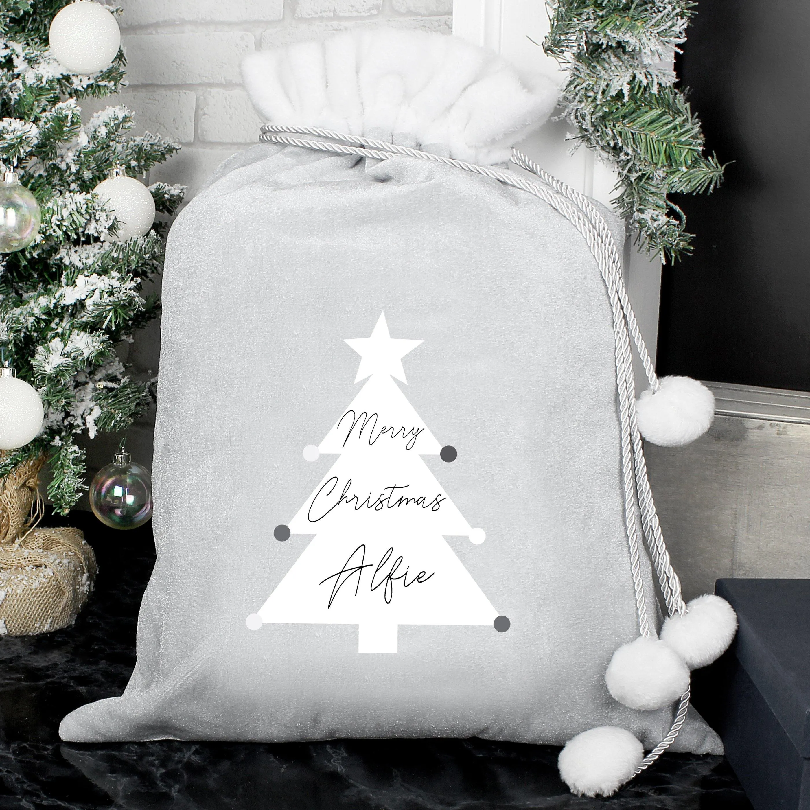 Christmas Tree Santa Sack - Personalised