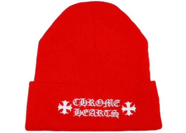 Chrome Hearts Logo Beanie Red