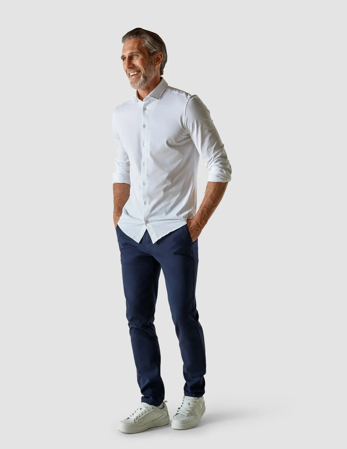 Classic Pants Slim Marine Blue