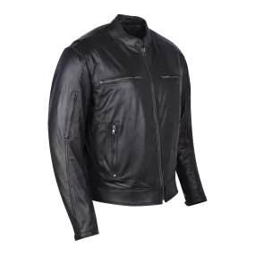 *Closeout* HMM543 High Mileage Premium Men's Black Leather Jacket