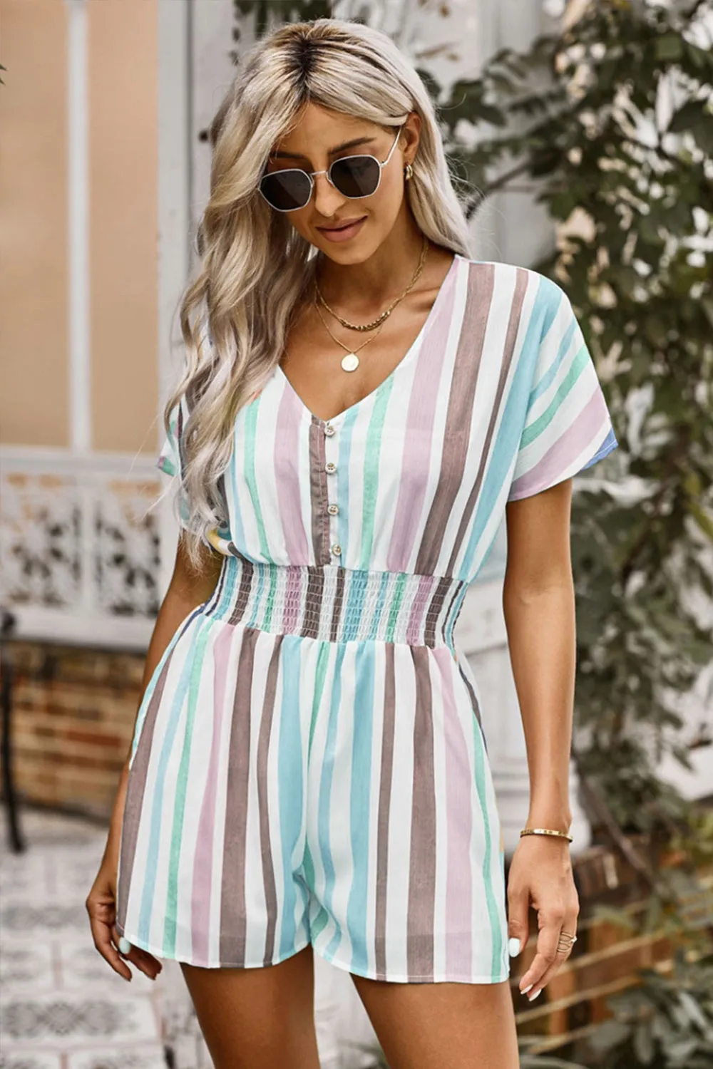 Colorful Striped Jumpsuit