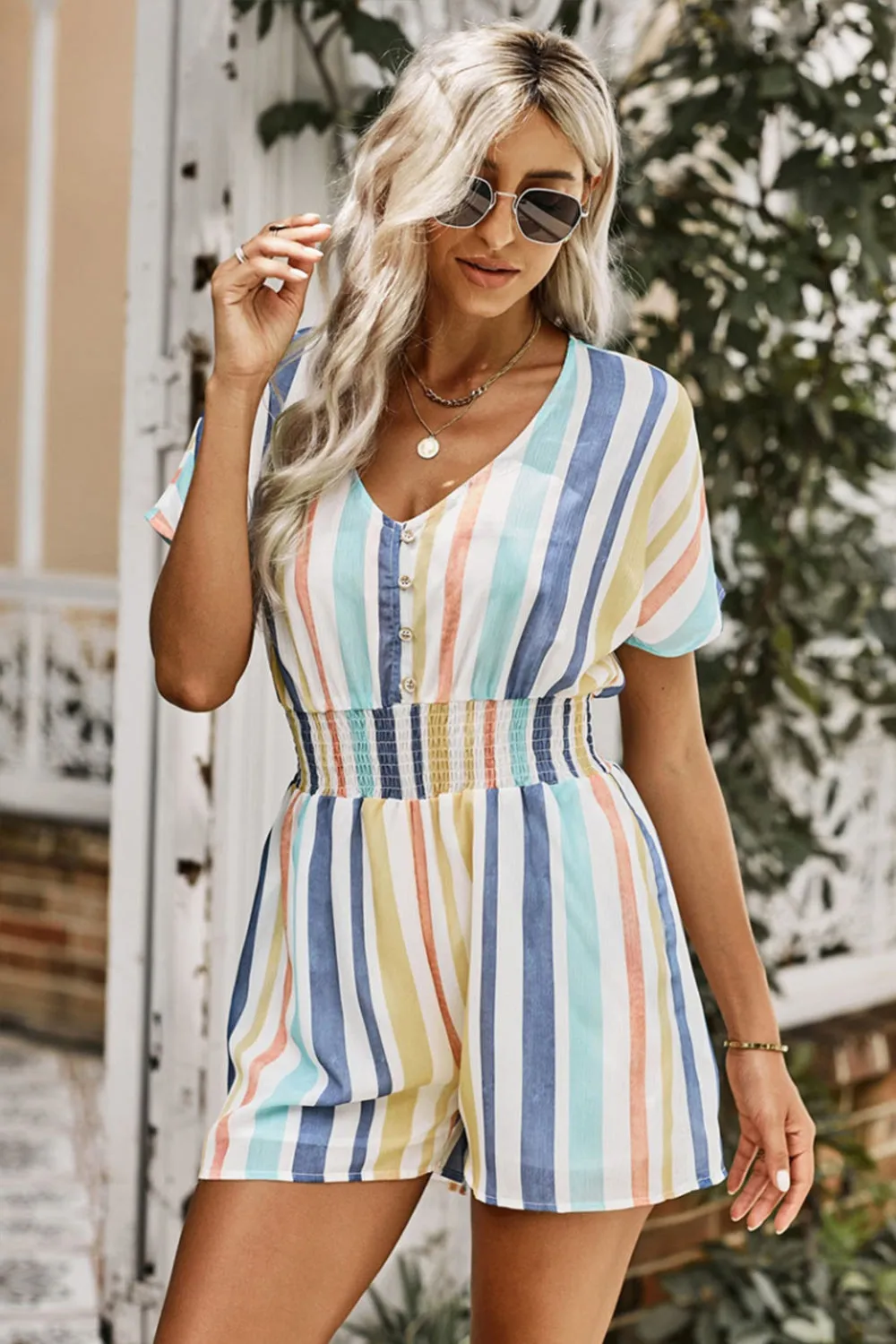 Colorful Striped Jumpsuit