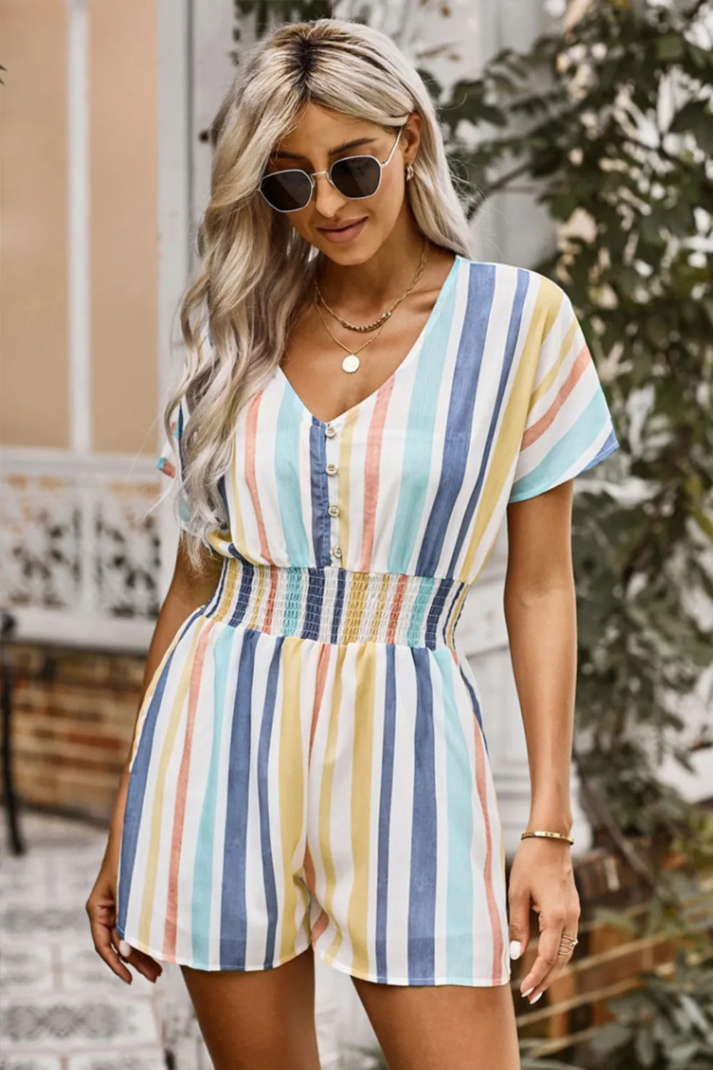 Colorful Striped Jumpsuit