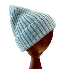 Copy of Chunky Rib Superfine Lambswool Hat - Sky Blue