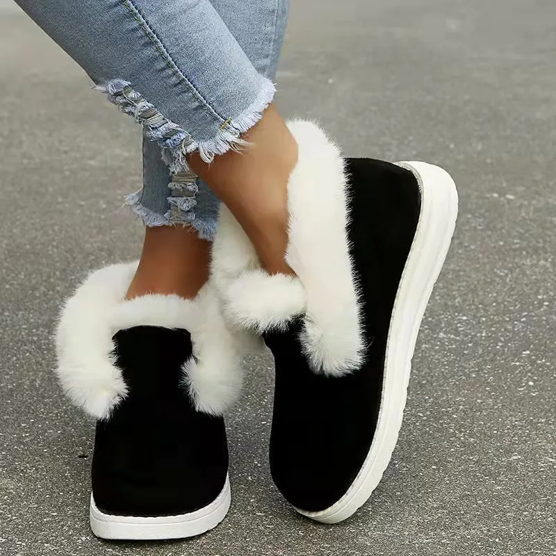 Cozy Faux Fur-Lined Slip-On Boots