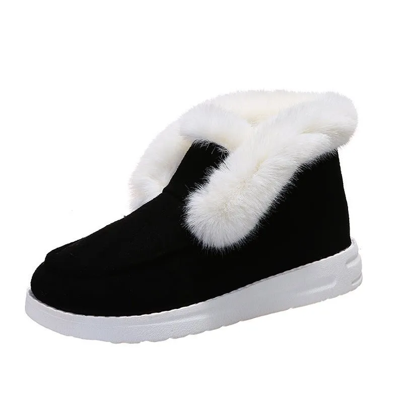 Cozy Faux Fur-Lined Slip-On Boots