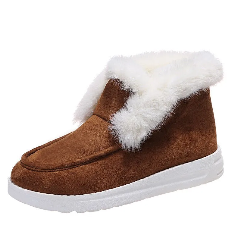 Cozy Faux Fur-Lined Slip-On Boots