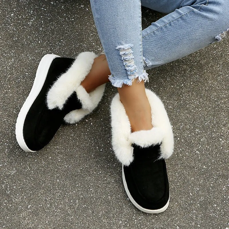 Cozy Faux Fur-Lined Slip-On Boots