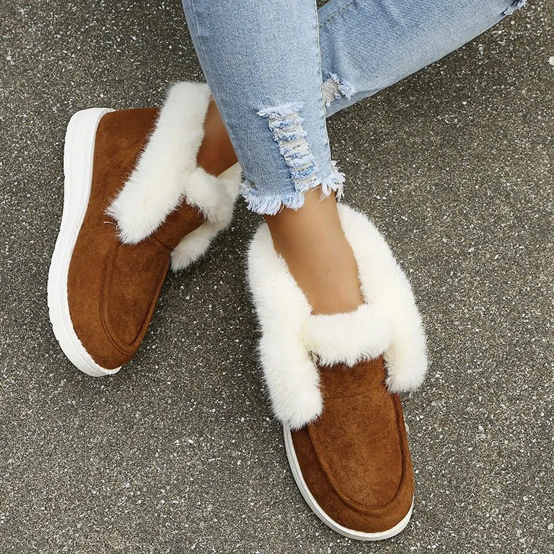 Cozy Faux Fur-Lined Slip-On Boots