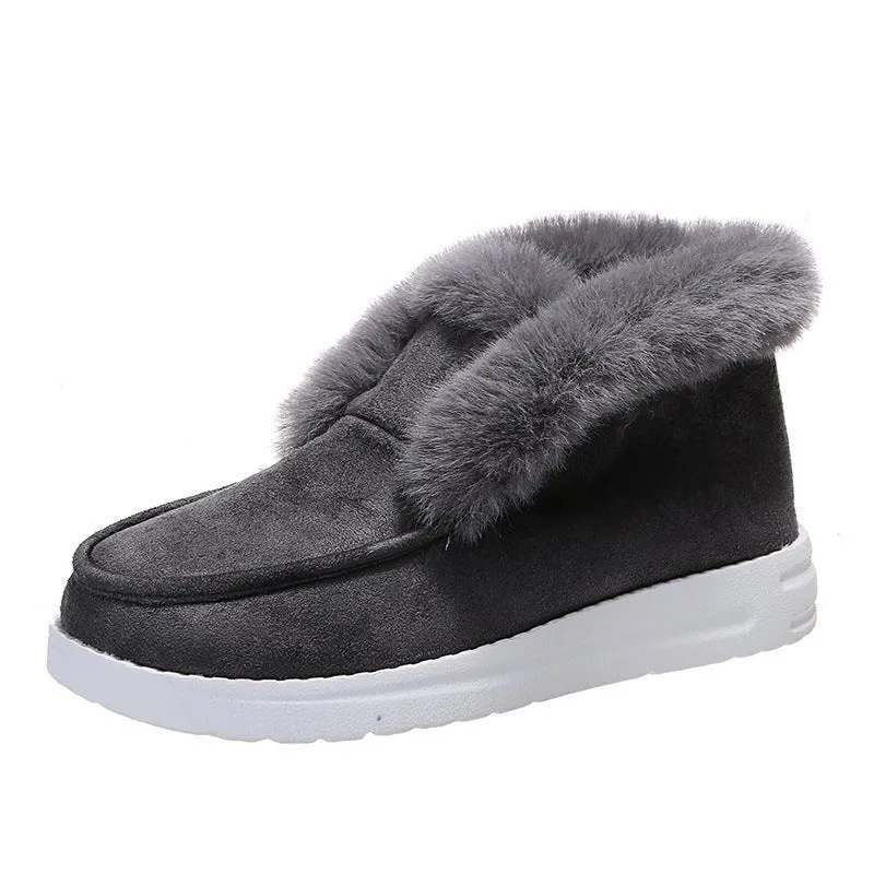 Cozy Faux Fur-Lined Slip-On Boots