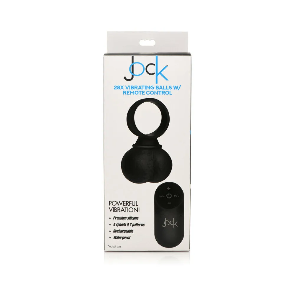 Curve Toys Jock 28X Vibrating Silicone Balls with Remote Control Large Black