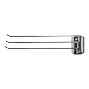 DECKO 38190 Towel Bar, 13-1/2 in L Rod, Steel, Chrome, Surface Mounting