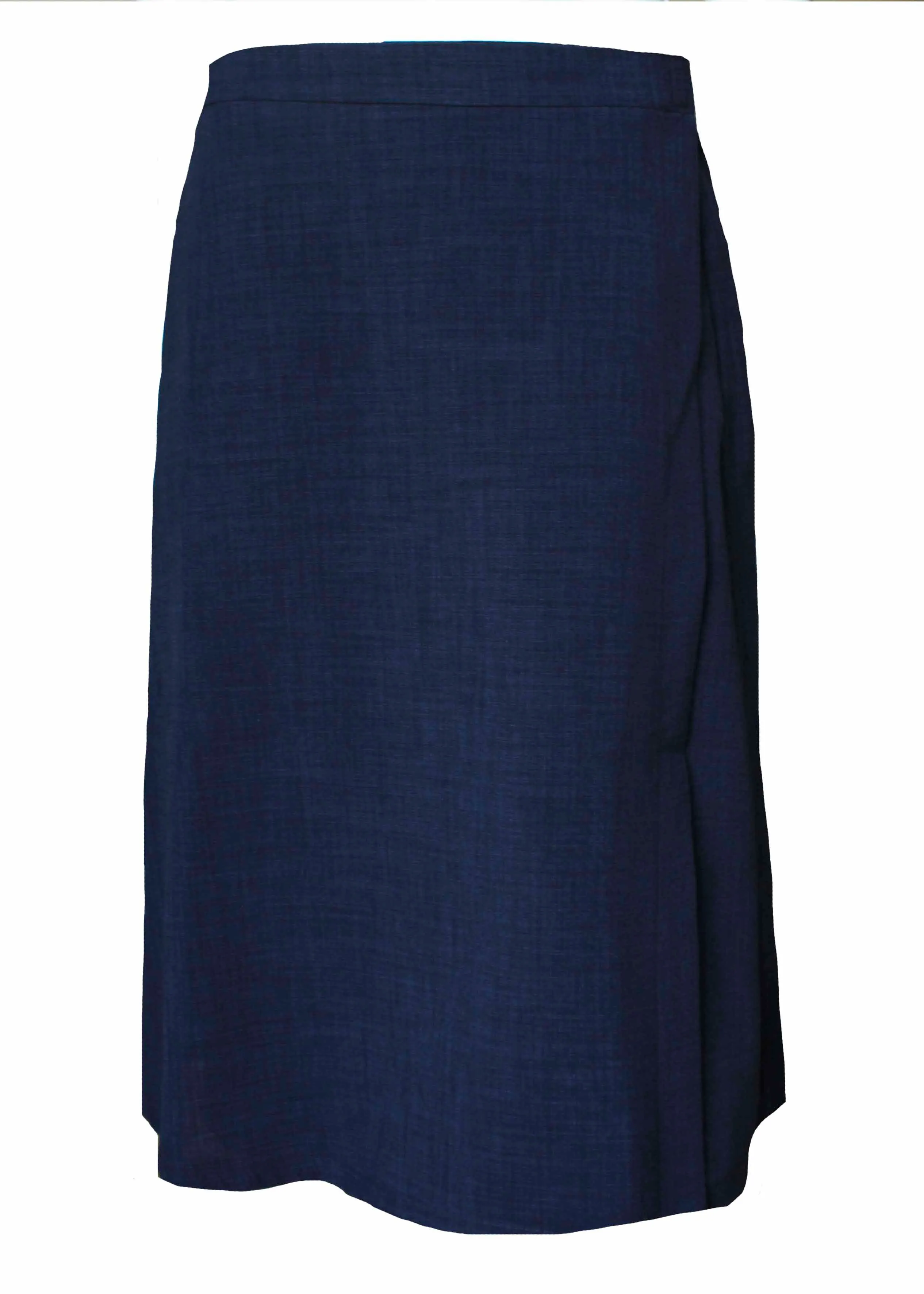 Delia Below Knee A-Line Linen Look Velcro Wrap Skirt