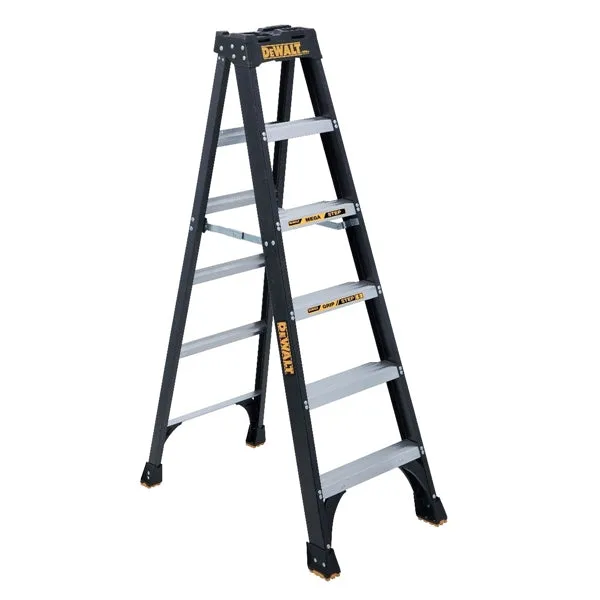 DeWALT by Louisville DXL3010 Series DXL3010-10 Step Ladder, 10 ft H, Type IA Duty Rating, Fiberglass, 300 lb