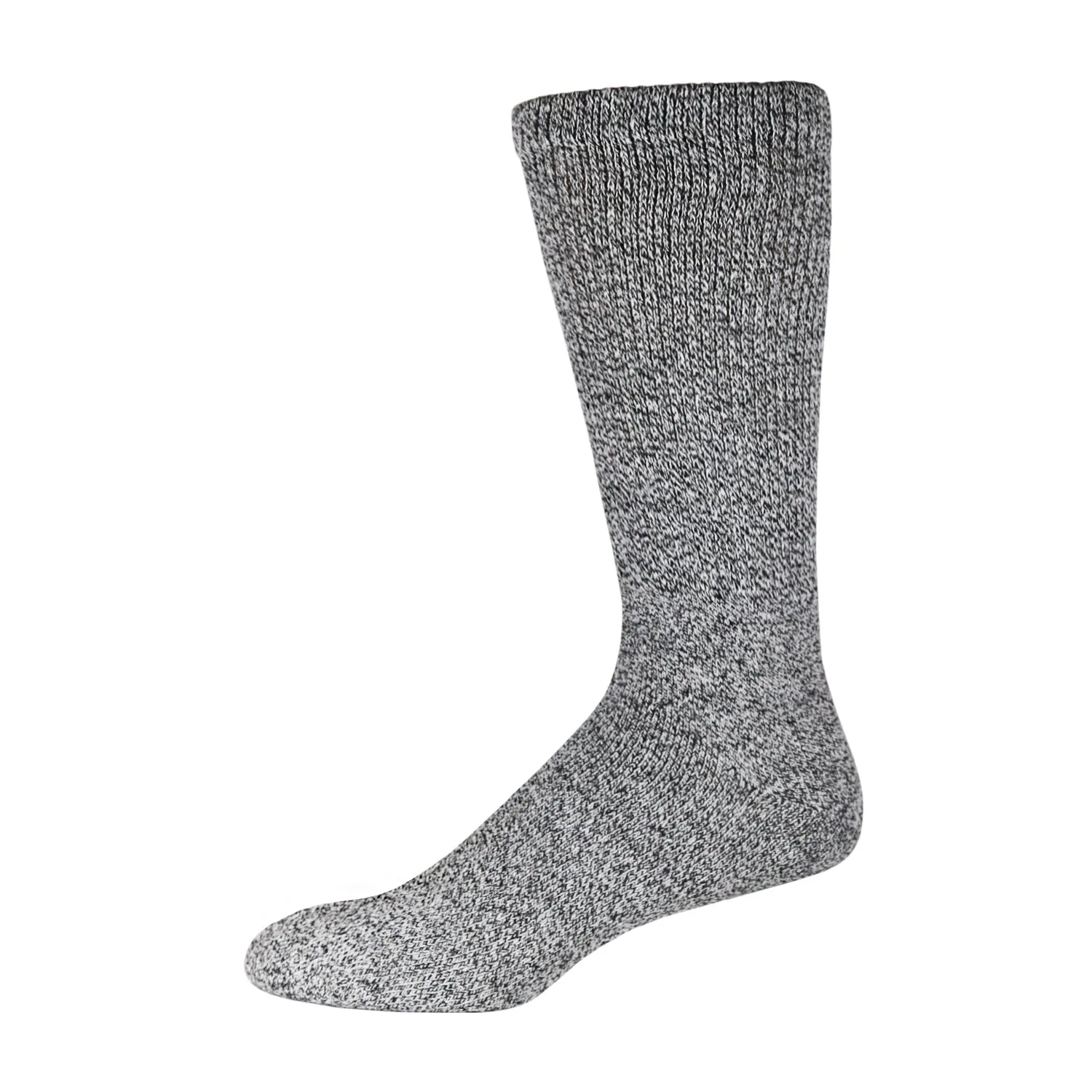 Diabetic Cotton Crew Socks with Non Binding Top, Extra Soft Socks, Marled Heather Gray