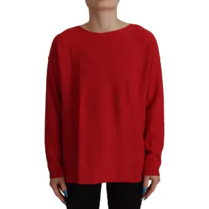 Dolce & Gabbana Elegant Red Wool Blend Knit Sweater