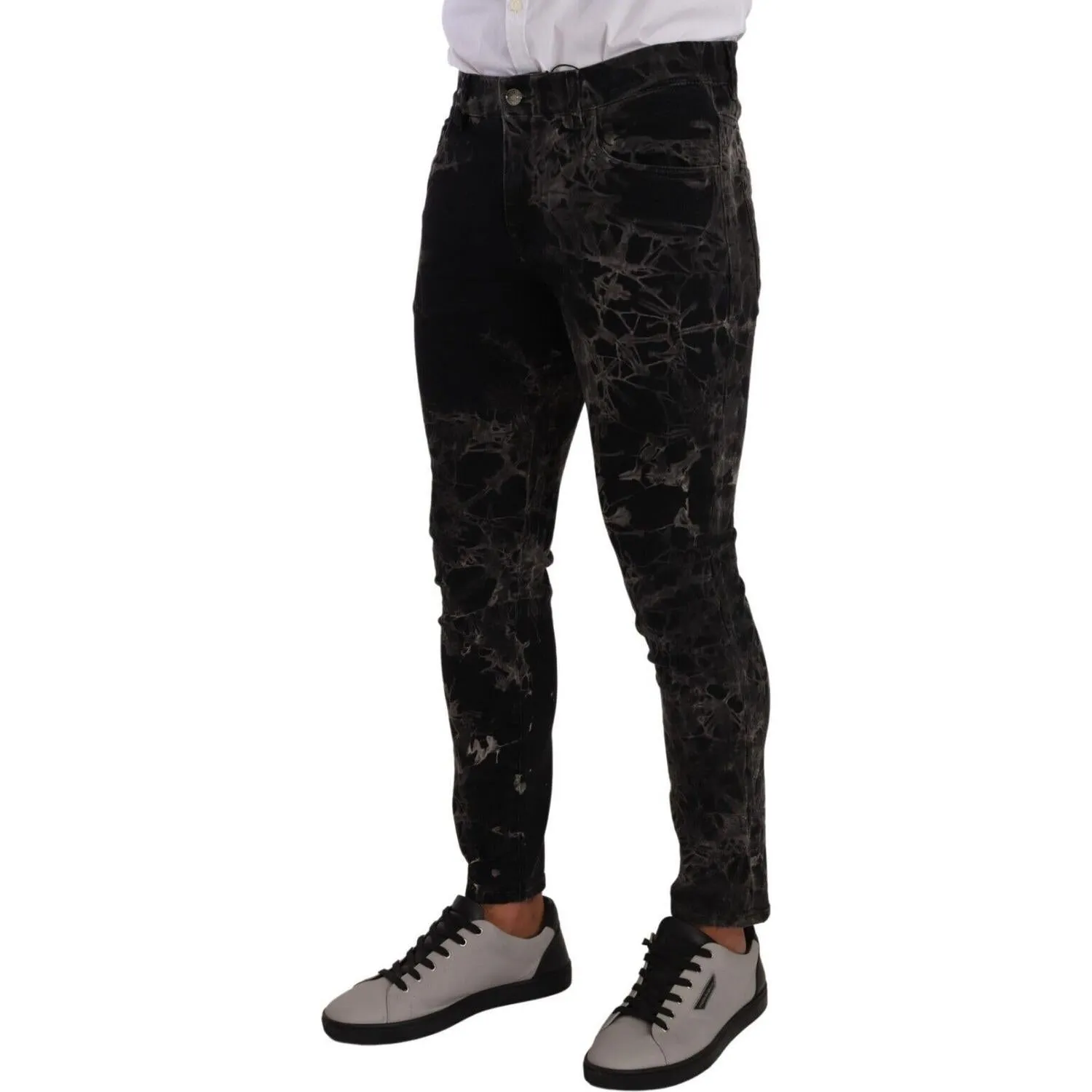 Dolce & Gabbana Slim Fit Patterned Skinny Jeans