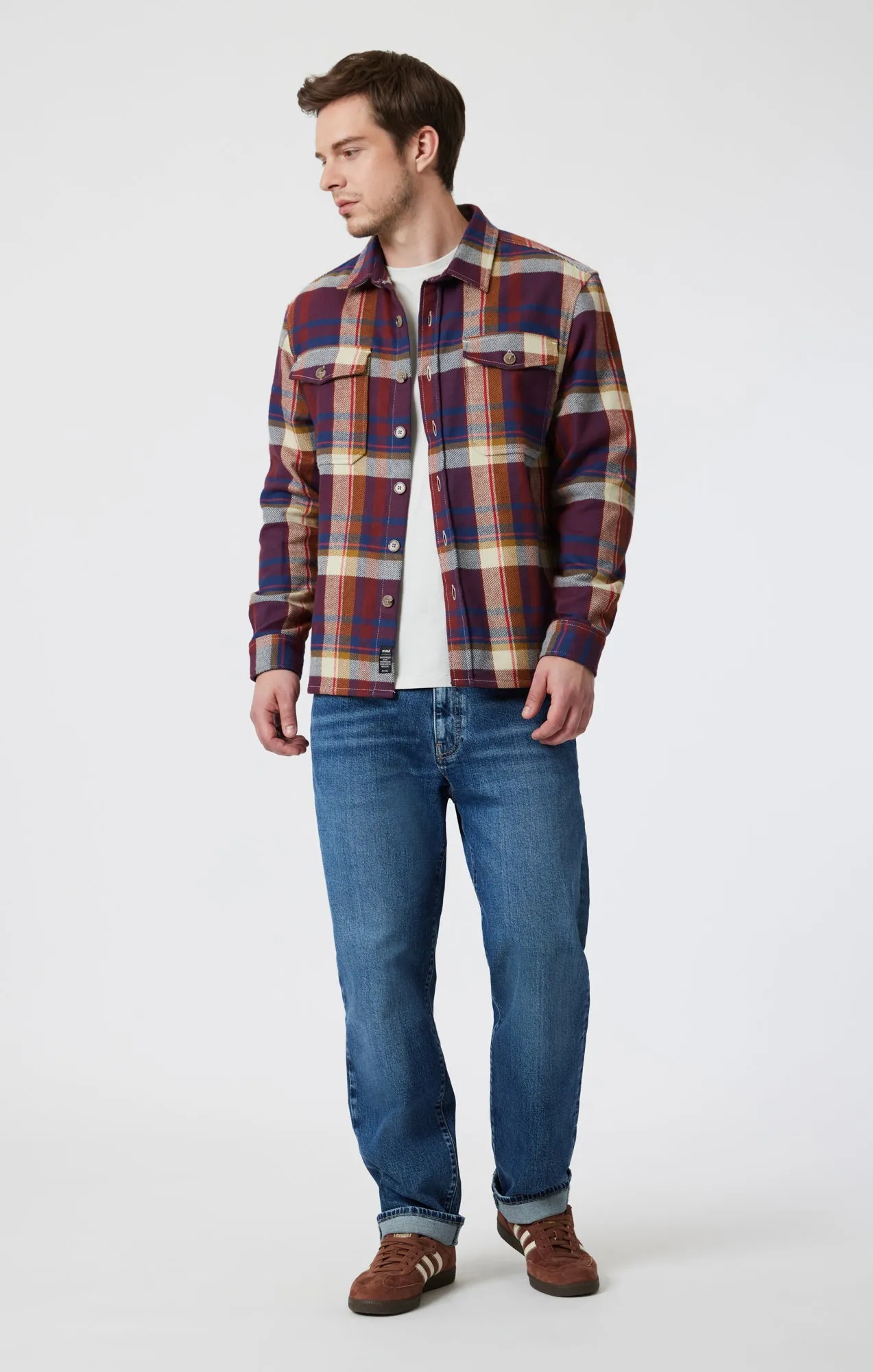 DOUBLE POCKET CHECK SHIRT IN PAPRIKA CHECK