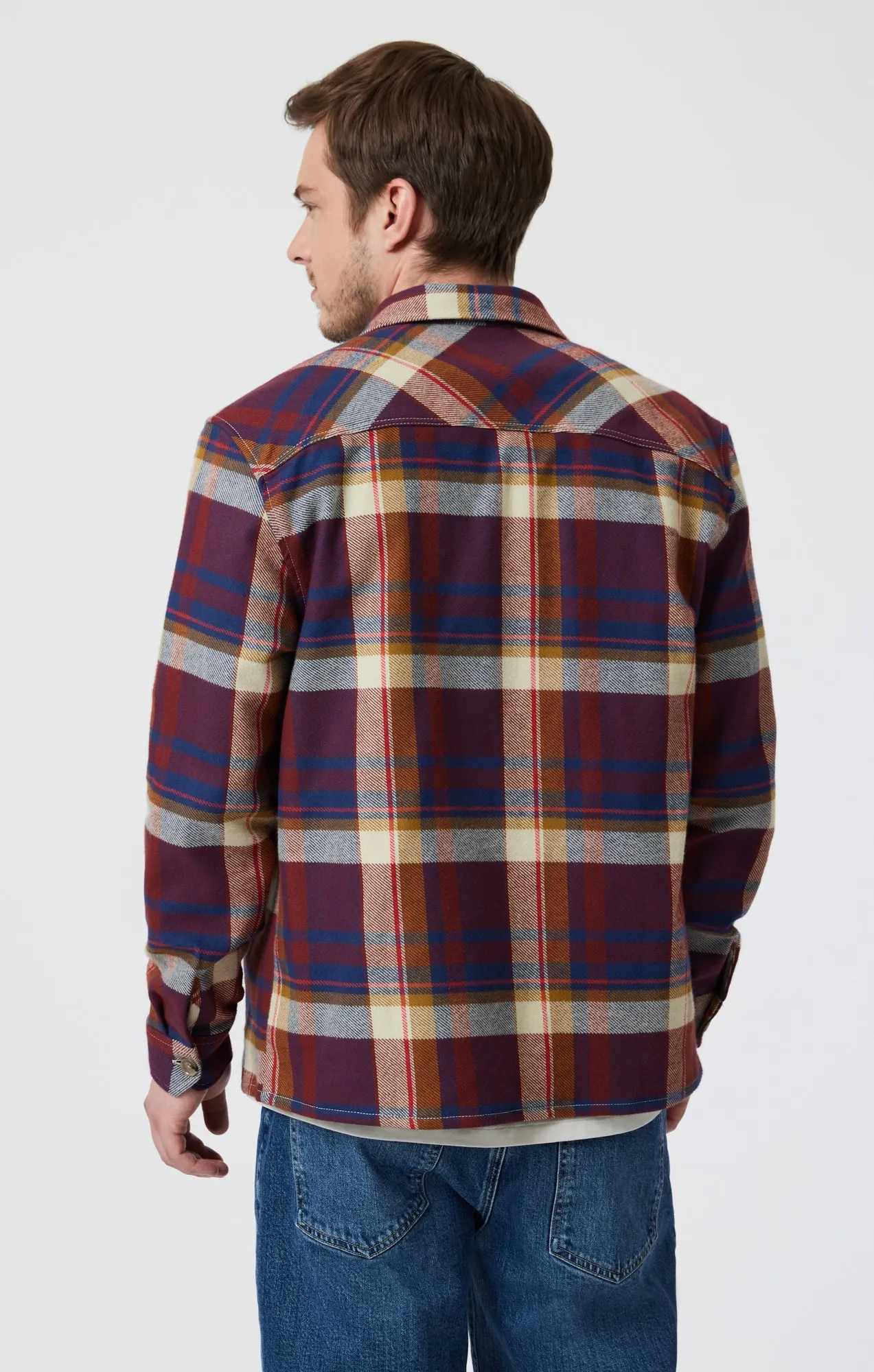 DOUBLE POCKET CHECK SHIRT IN PAPRIKA CHECK