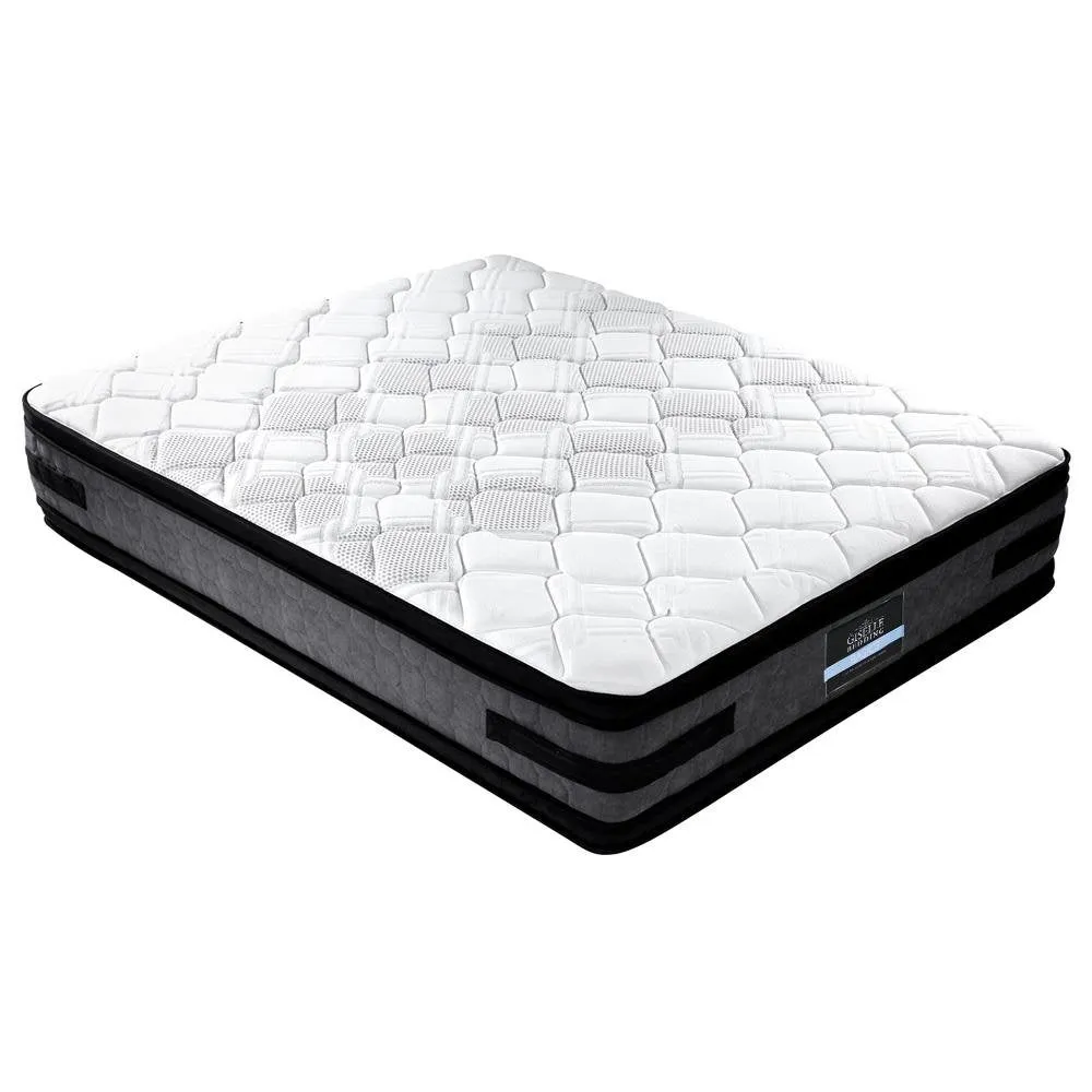 Double Premium Package | Altona Bed Grey, Luna Series Euro Top Mattress (Medium Firm) & Bamboo Mattress Topper!