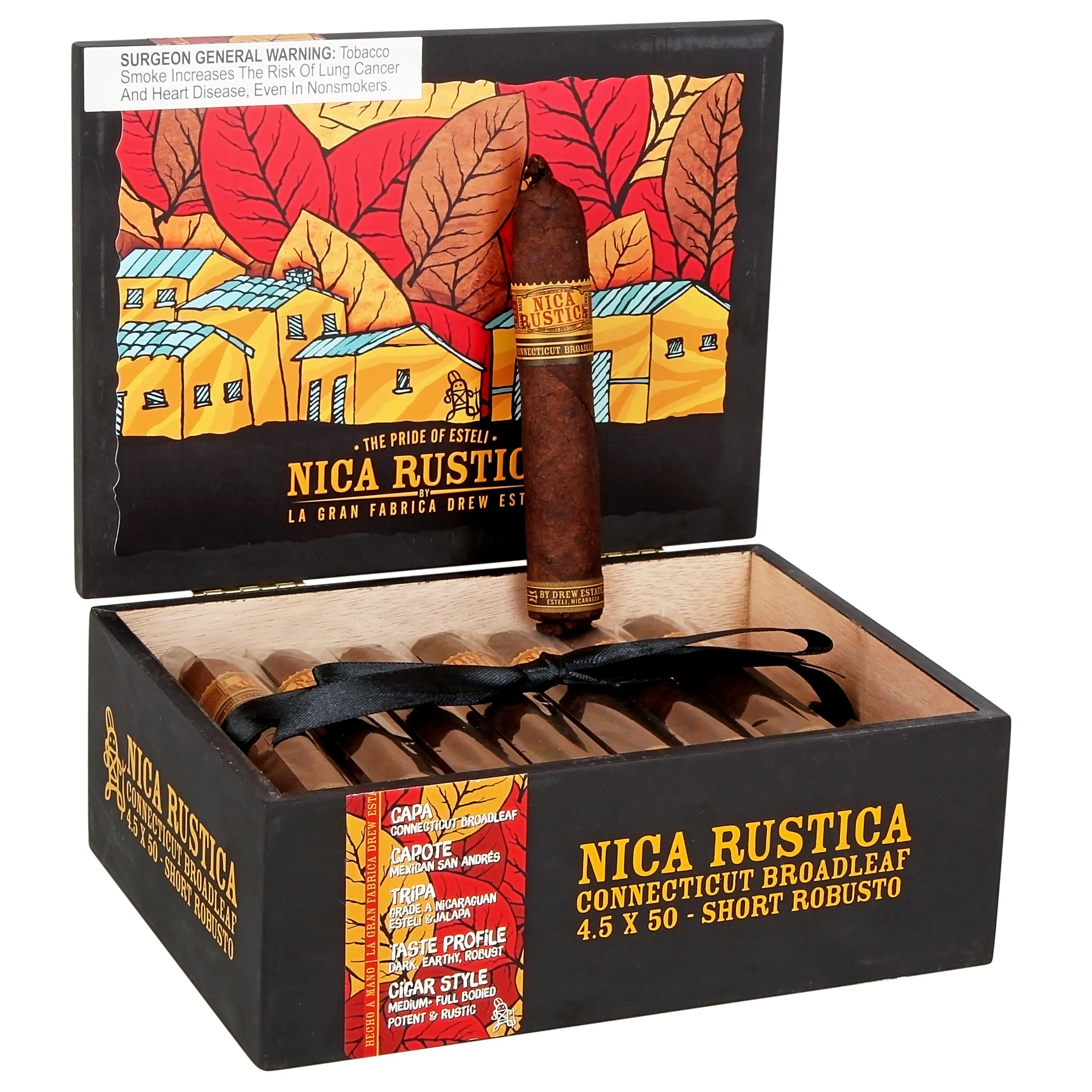 Drew Estate Nica Rustica Broadleaf Short Robusto