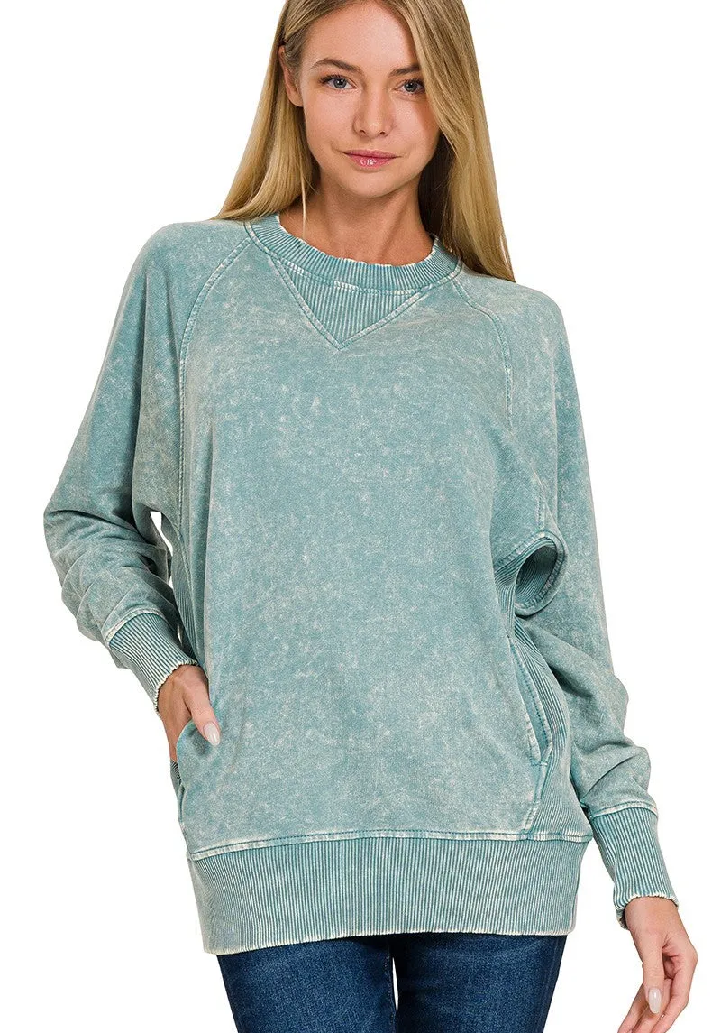 Ellia Pullover w/Pockets- 2 Colors!