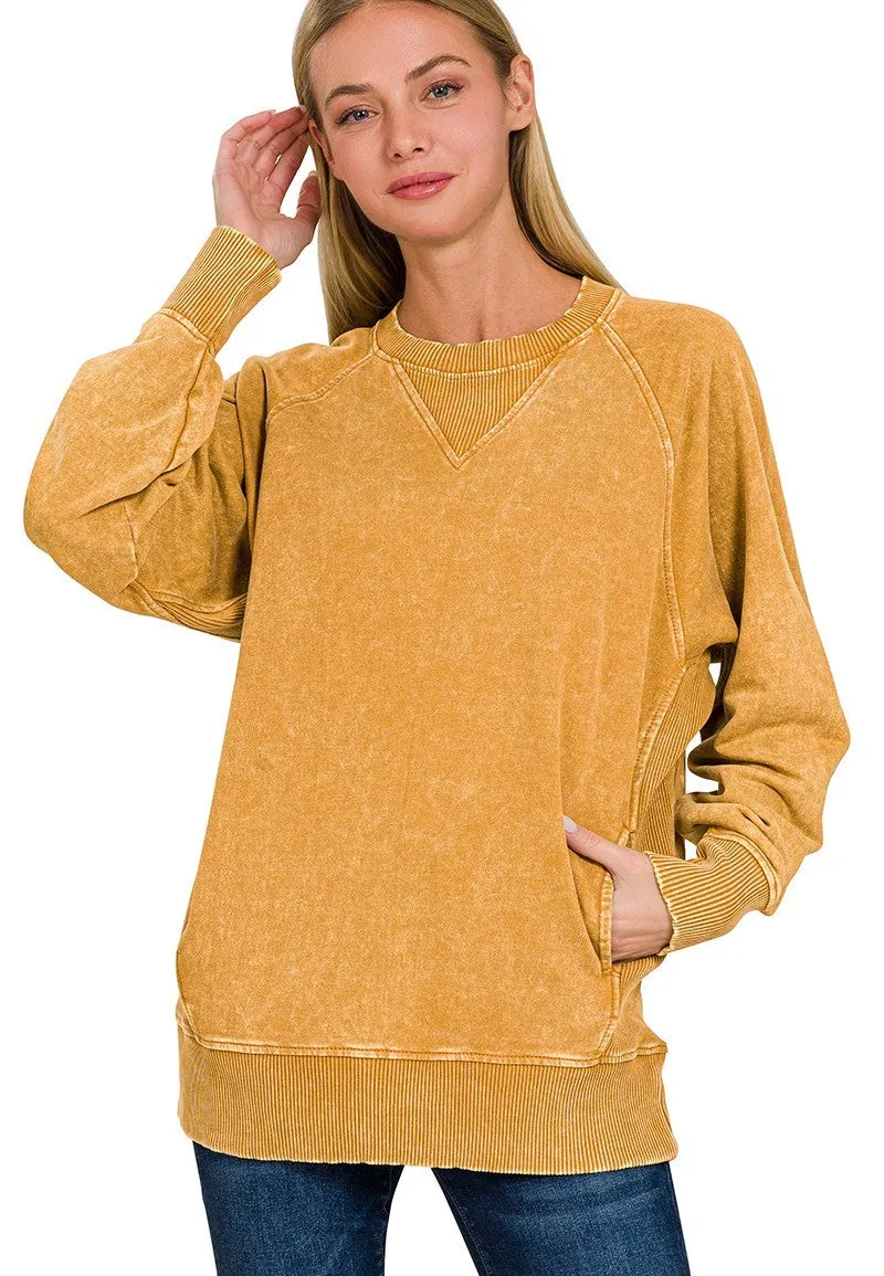 Ellia Pullover w/Pockets- 2 Colors!