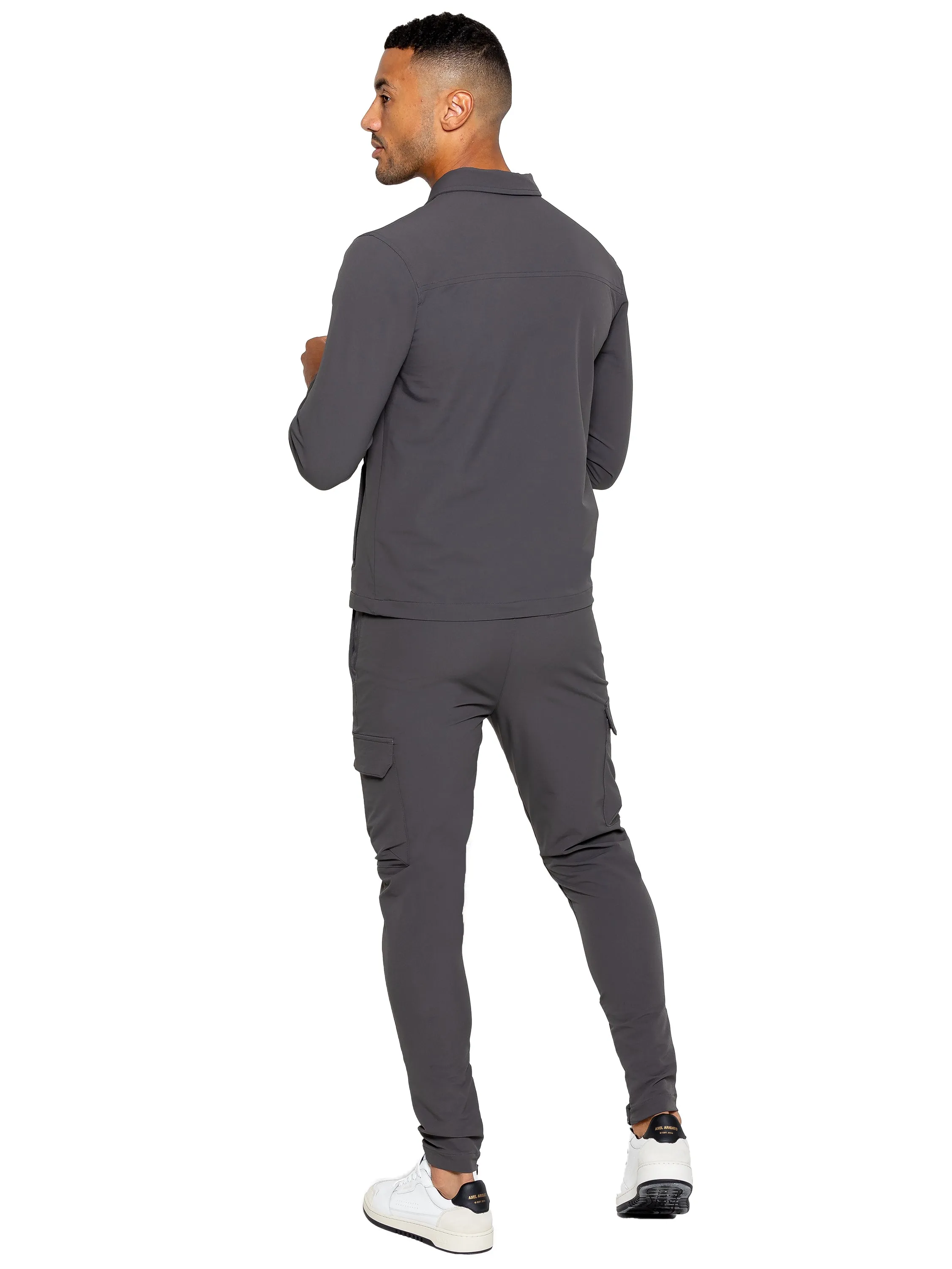 Enzo | Mens Cargo Shacket Tracksuit Set