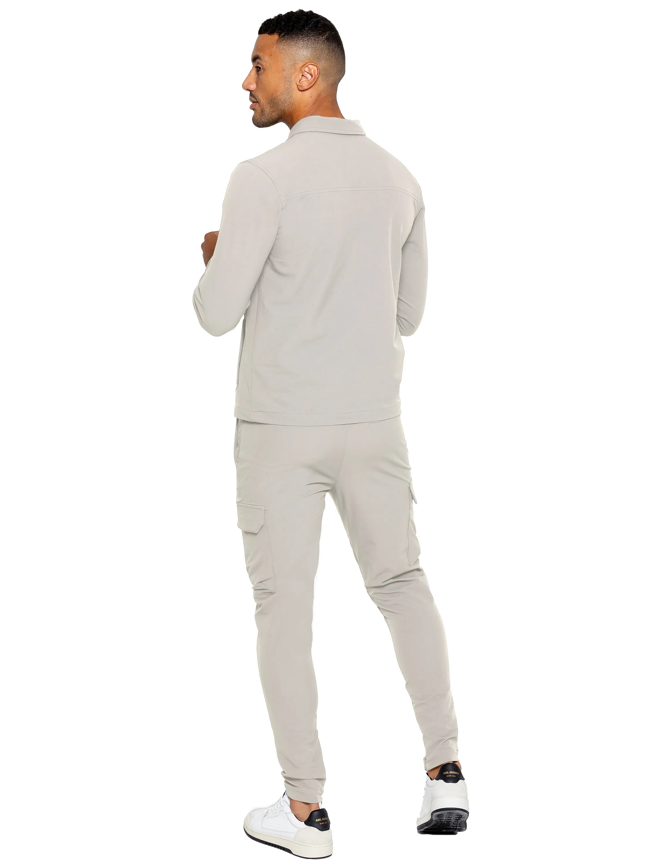 Enzo | Mens Cargo Shacket Tracksuit Set