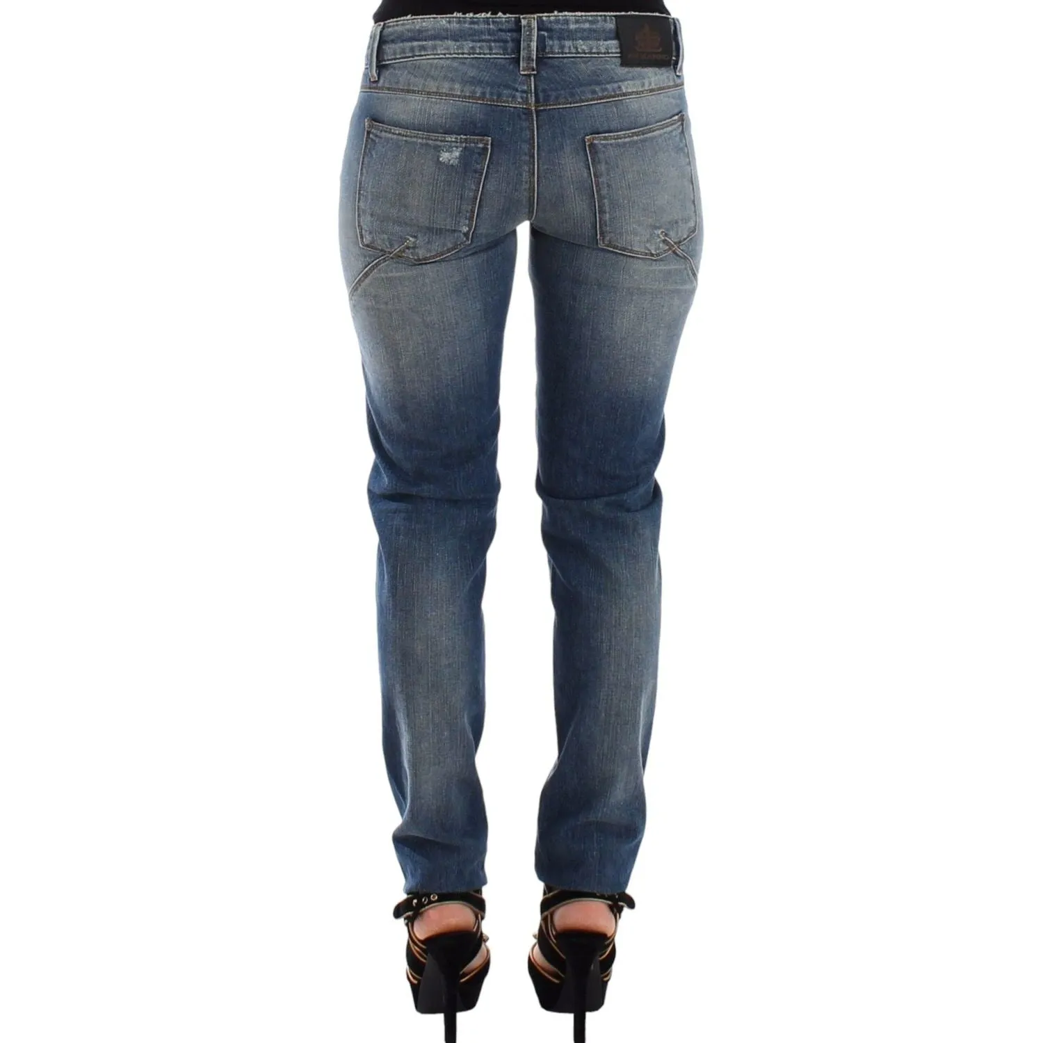 Ermanno Scervino Chic Slim-Fit Blue Denim Jeans