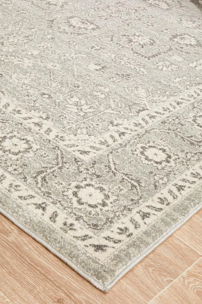 Evoke Silver Flower Transitional Rug