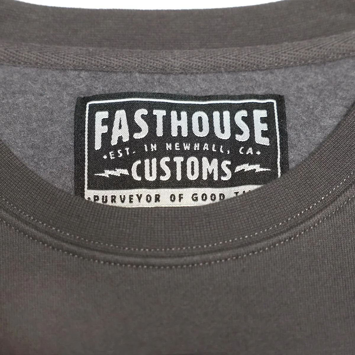 Fasthouse Carrera Crew Neck Pullover Charcoal Large