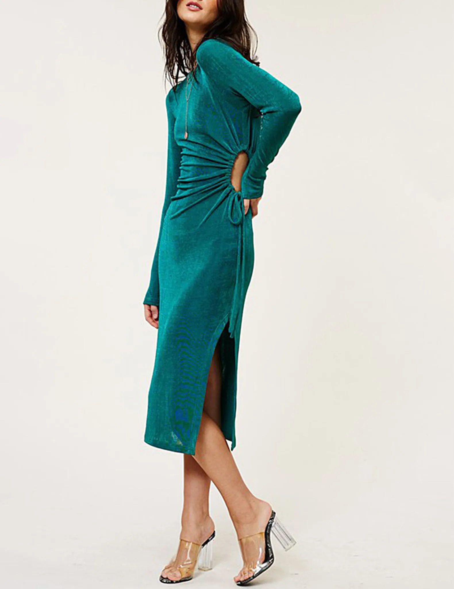 Felicity Long Sleeve Peekaboo Dress