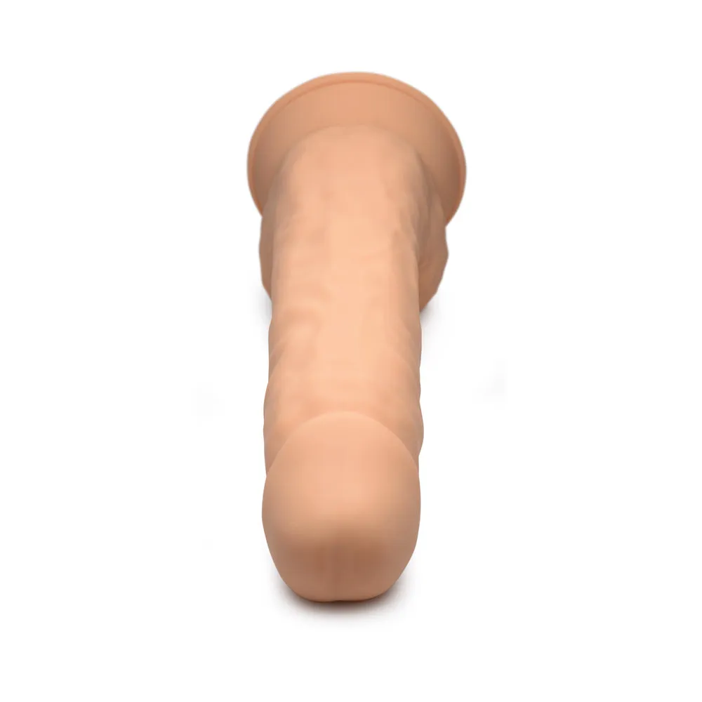 FLESHSTIXXX 10 in. Silicone Dildo with Balls Medium