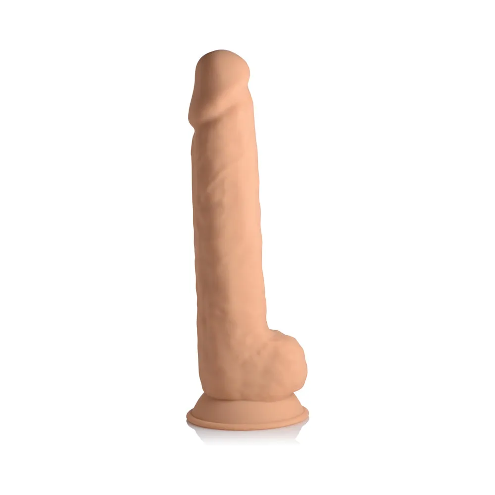 FLESHSTIXXX 10 in. Silicone Dildo with Balls Medium