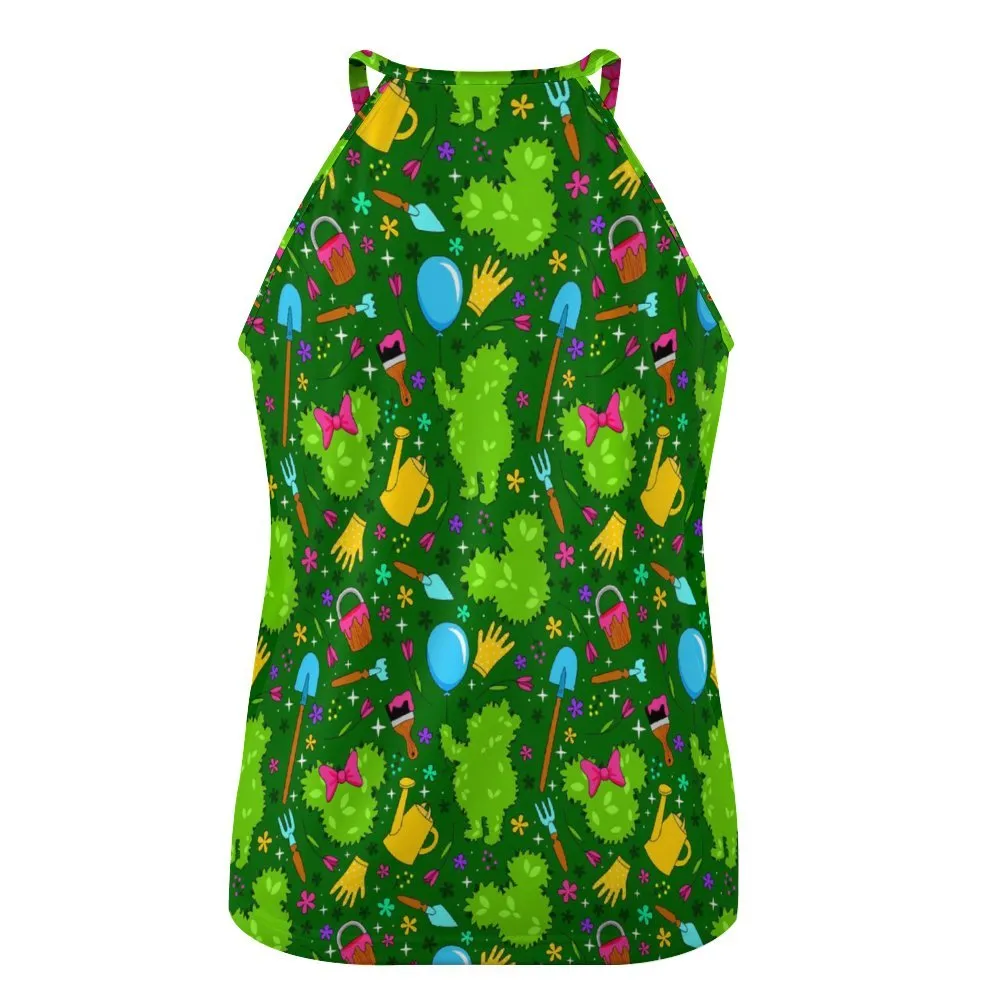 Flower And Garden Women's Round-Neck Vest Tank Top