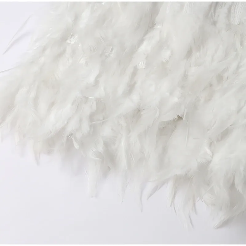 Funki Buys | Dresses | Women's Sequin Feather Fringe Dress