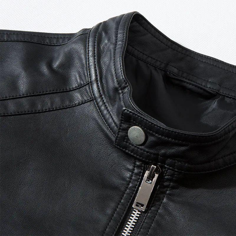 Funki Buys | Jackets | Men's Faux Leather Slim Fit Jacket