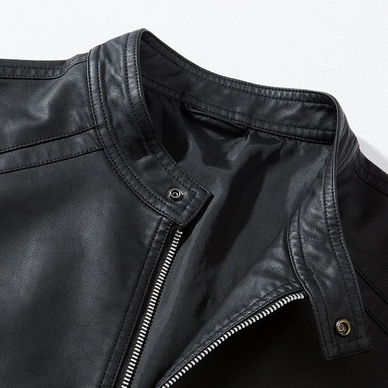 Funki Buys | Jackets | Men's Faux Leather Slim Fit Jacket