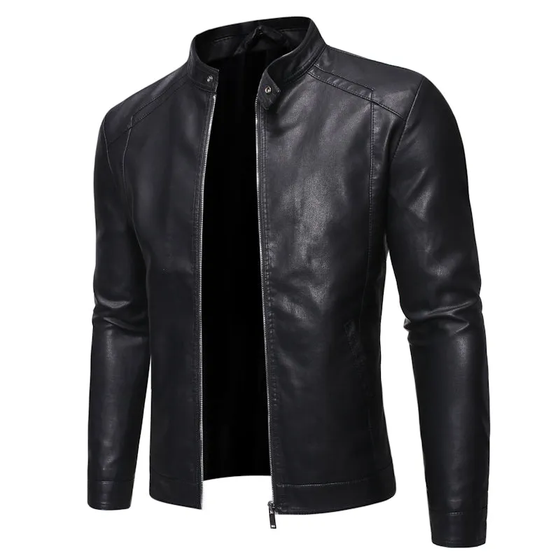 Funki Buys | Jackets | Men's Faux Leather Slim Fit Jacket