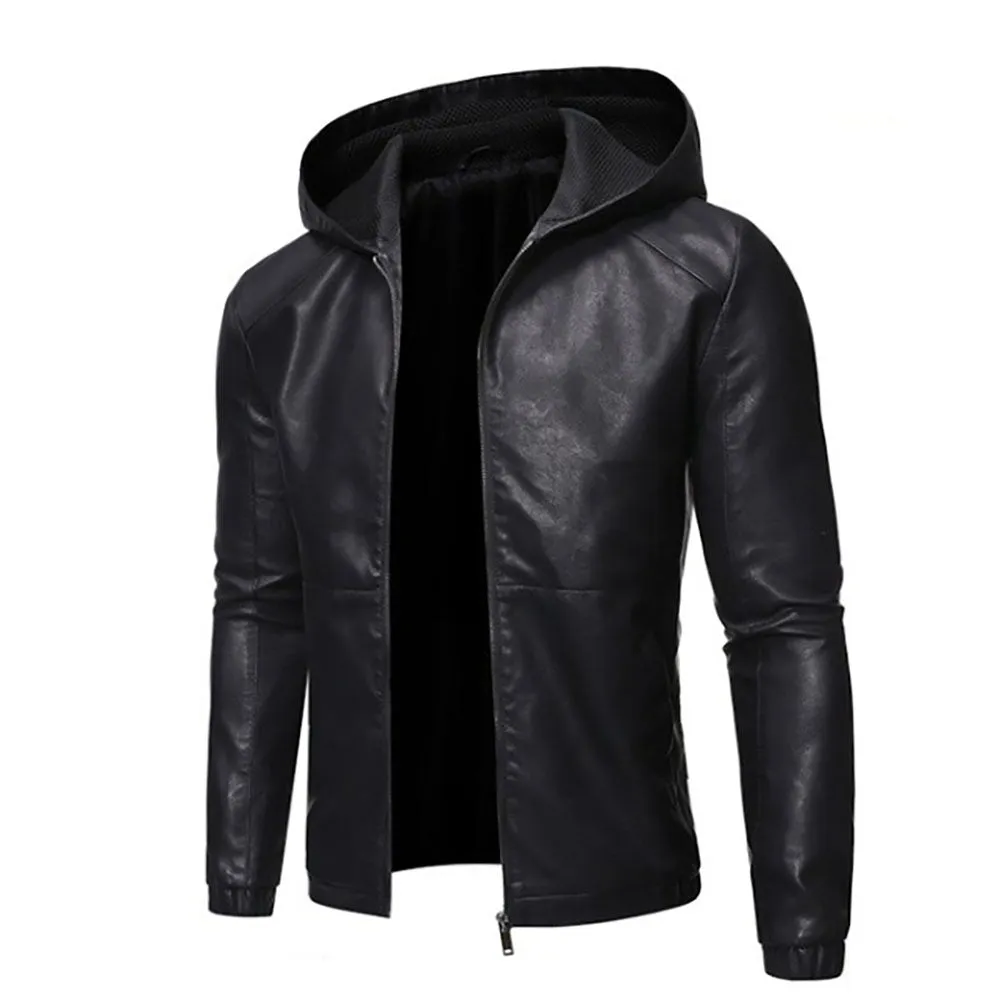 Funki Buys | Jackets | Men's Faux Leather Slim Fit Jacket