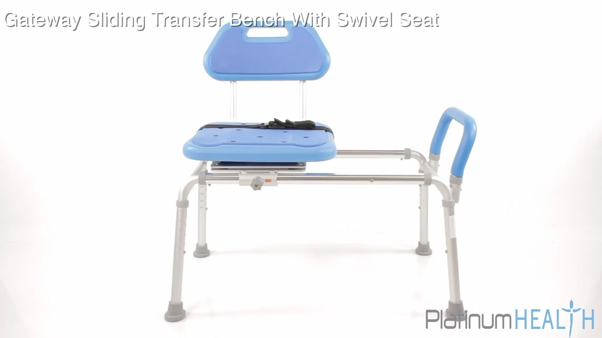 Gateway Premium Sliding Bath Transfer Bench with Swivel Seat PADDED