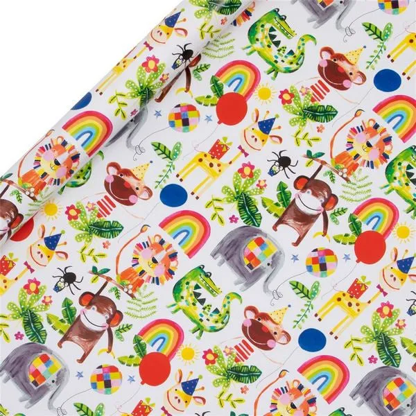 Gift Wrap Roll - Animals in Jungle