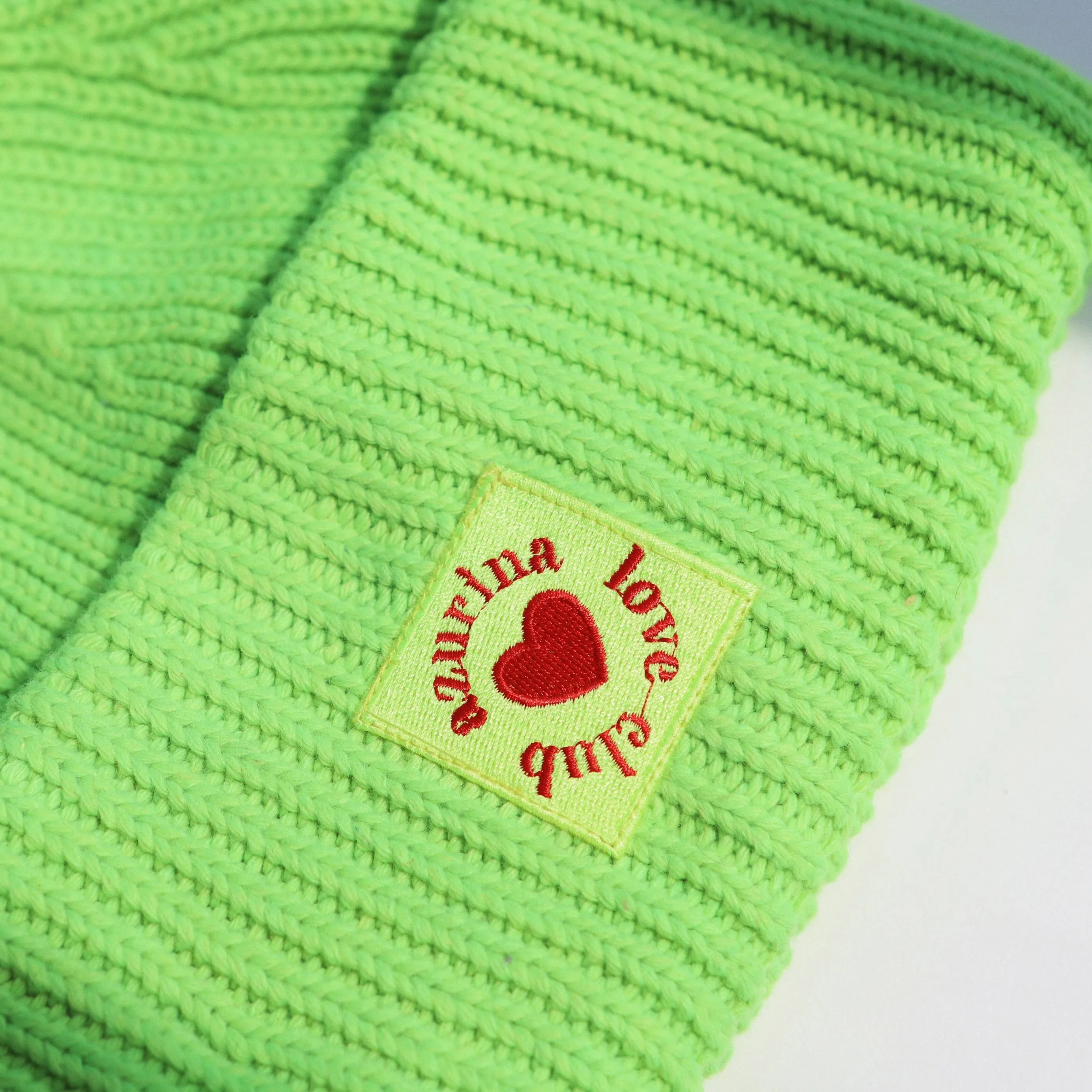 Green Ribbed Knit Beanie