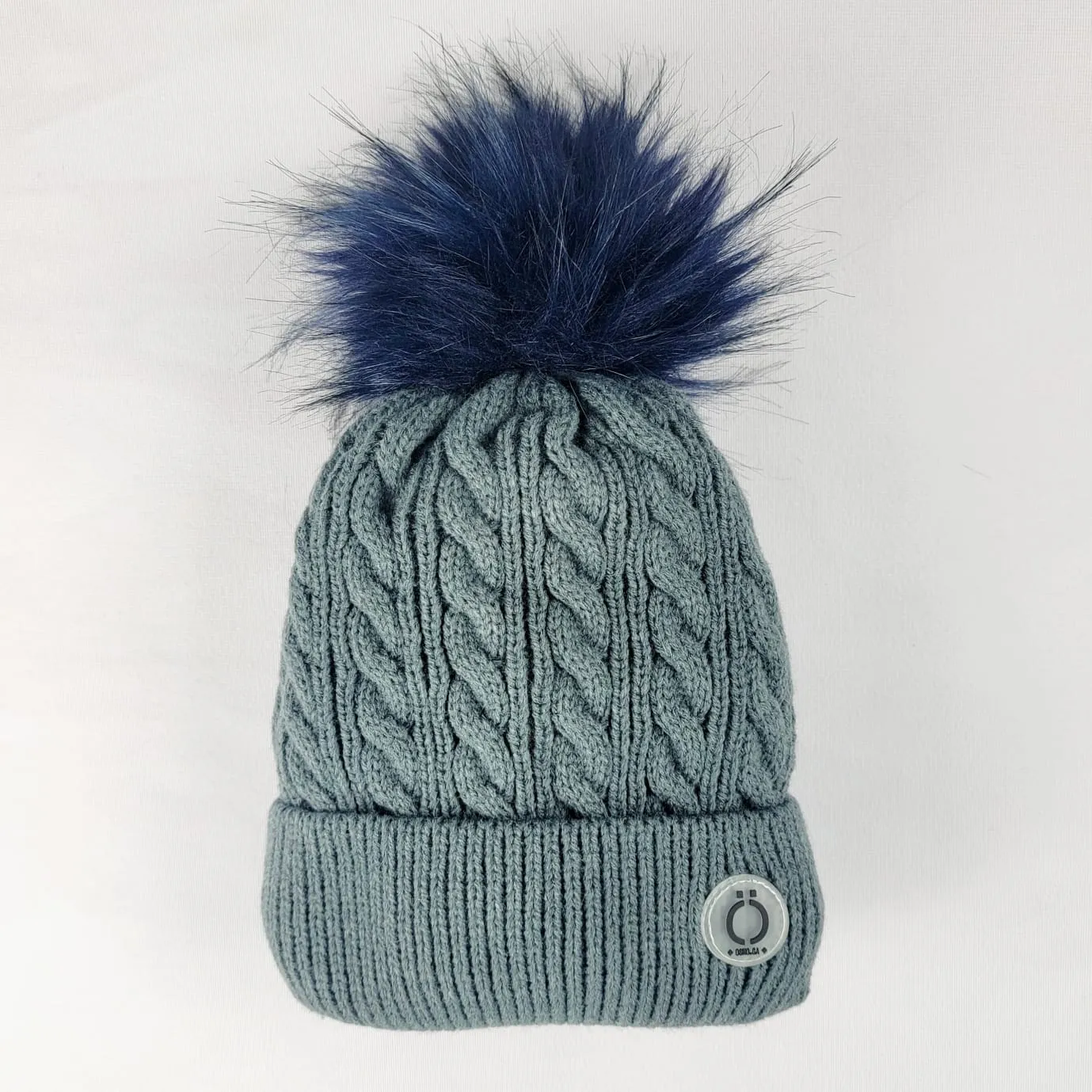 Grey Twist Tuque