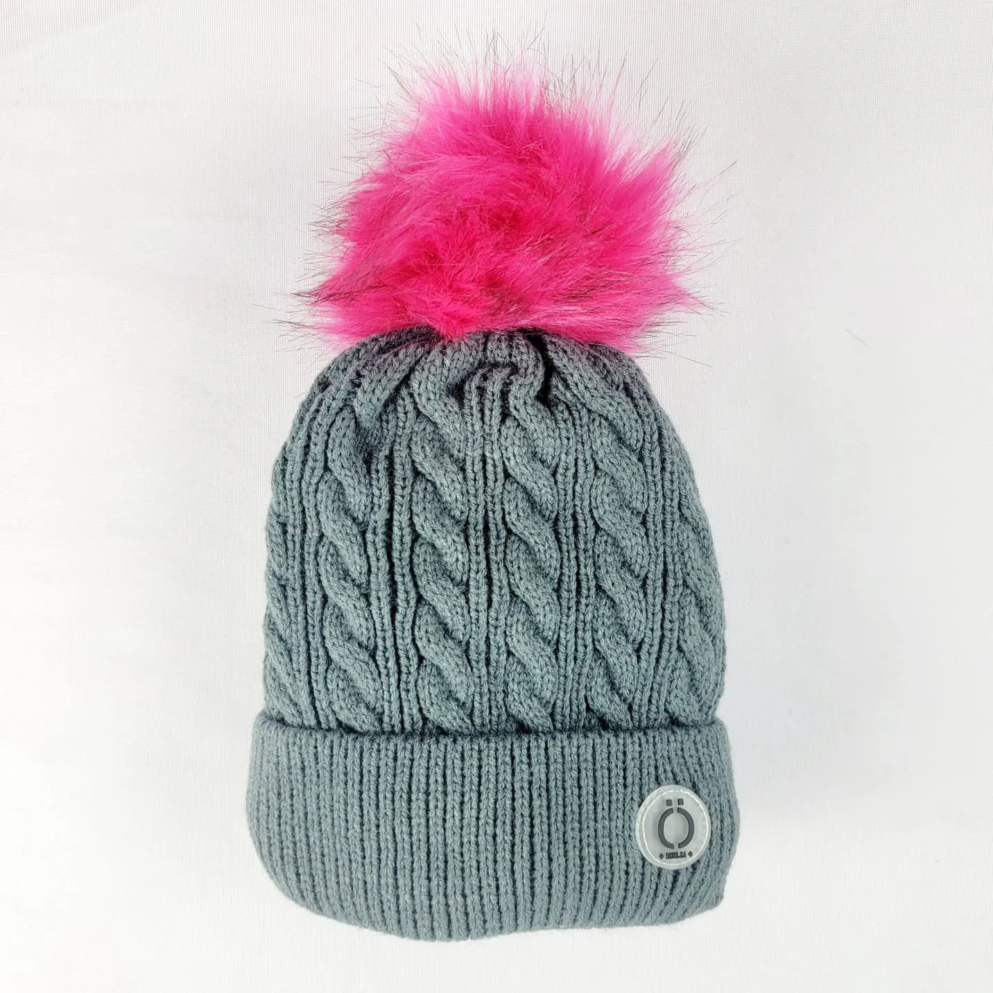 Grey Twist Tuque