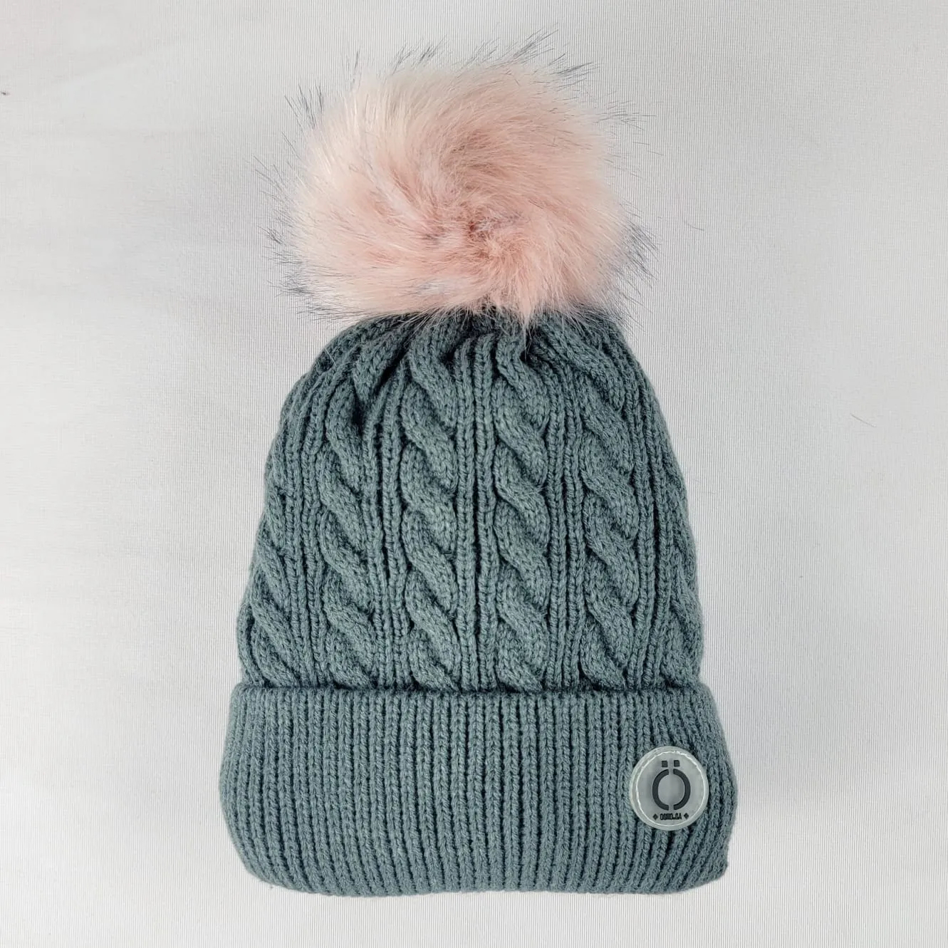 Grey Twist Tuque