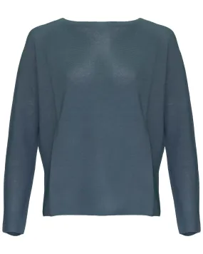 Greyish Blue Crew Neck Pullover